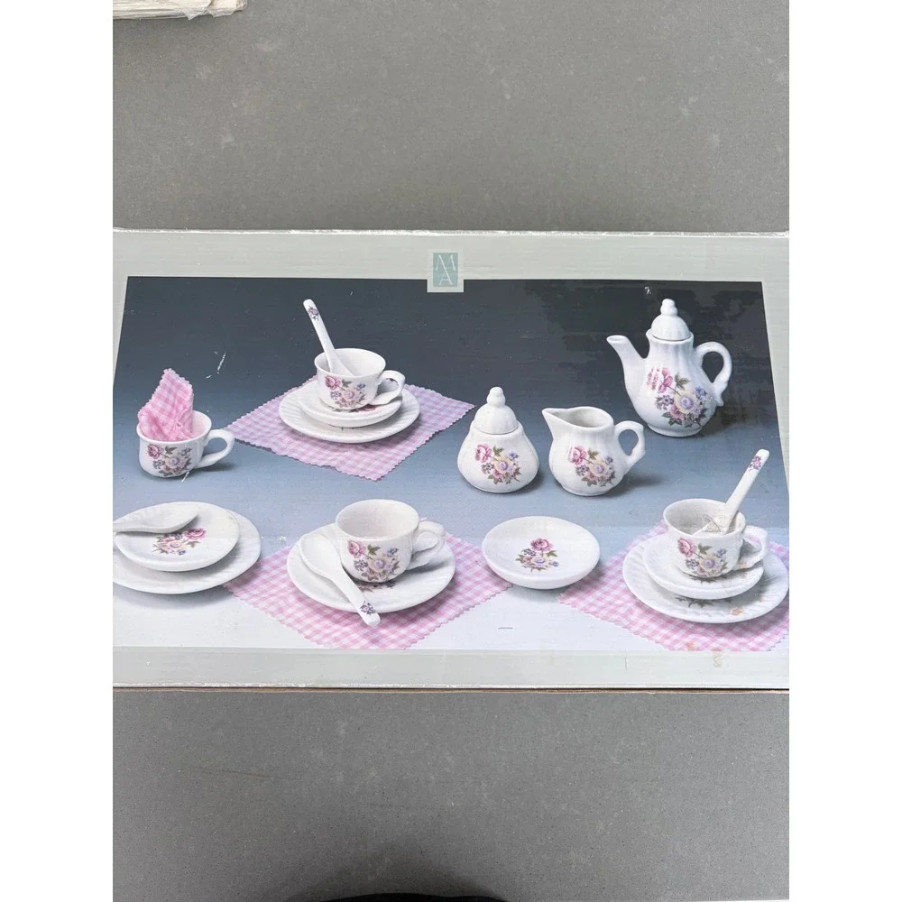 Madison Avenue Purple Rose 23 Piece Coffee Tea Set Vintage Floral Porcelain
